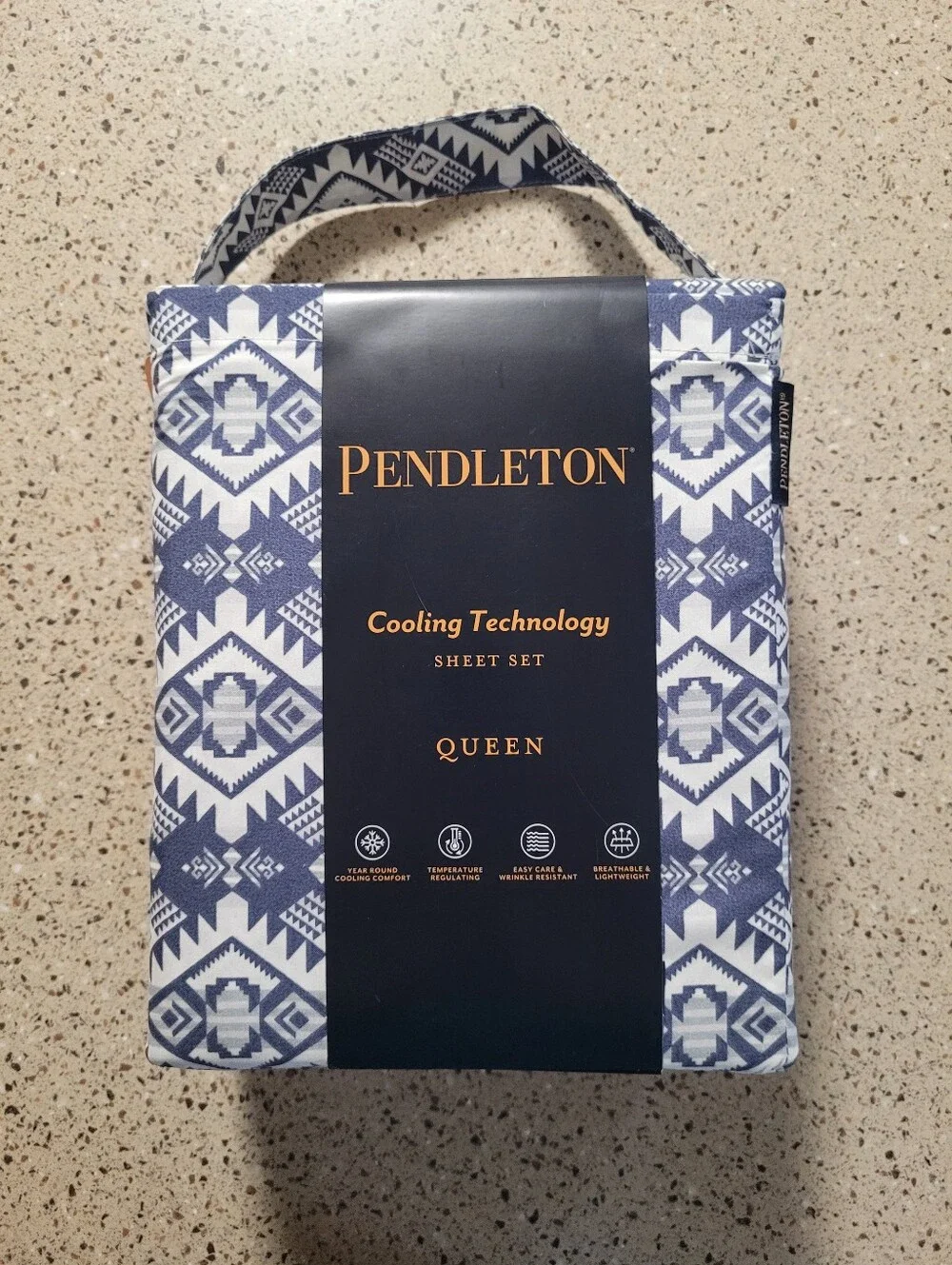 Pendleton Queen Cooling Technology Bedsheet Set Southwestern Aztec Bedroom Blue